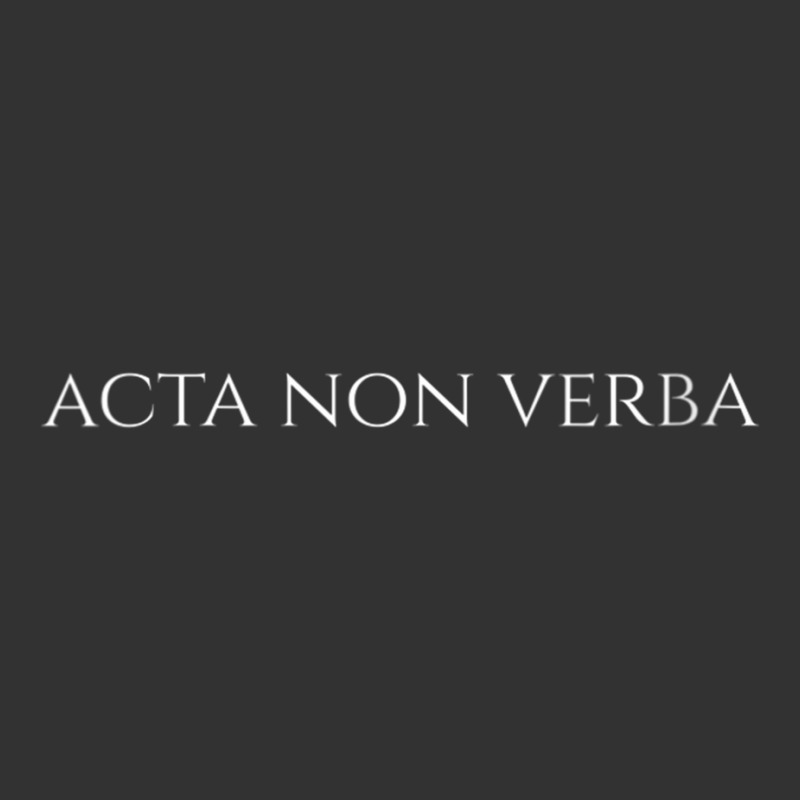 Womens Ancient Latin Language Motto   Acta Non Verba   Motivational V Baby Bodysuit by cm-arts | Artistshot