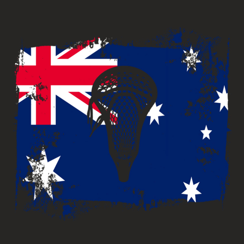 Lacrosse Flag With Stickhead - Australia Ladies Fitted T-Shirt by WesleyCopenheaver | Artistshot