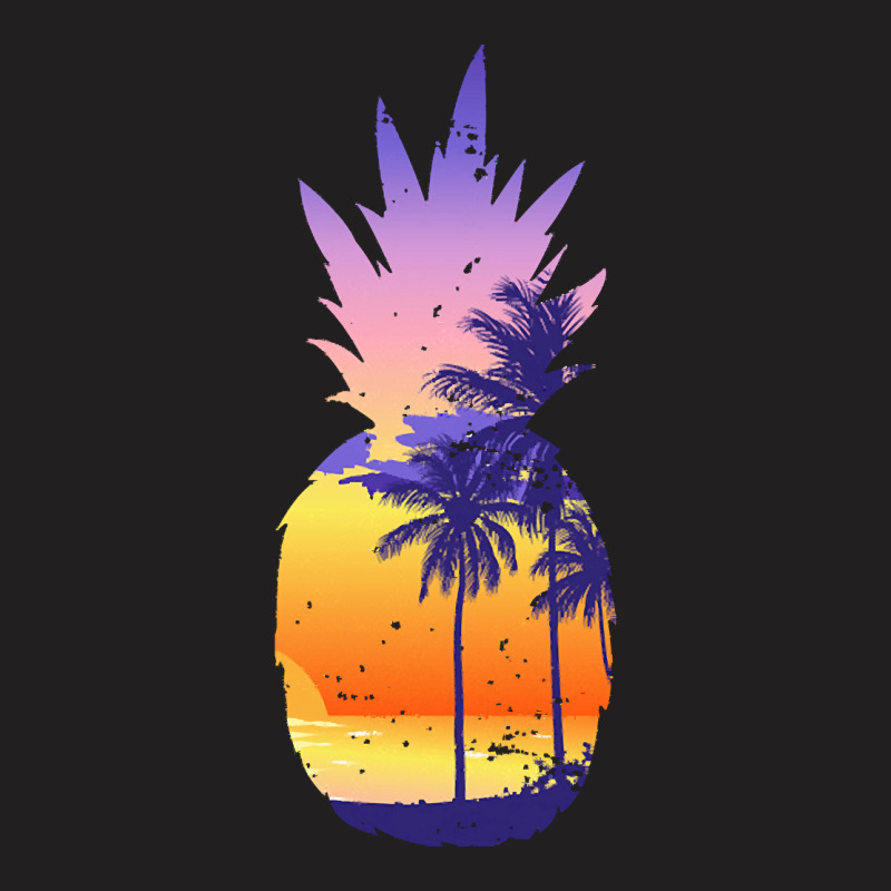 Beach Vibes T  Shirt Vintage Pineapple Sunset Surf Aloha Beach T  Shir T-shirt | Artistshot