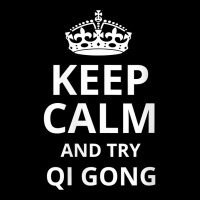 Womens Funny Retro Qigong Design   'keep Calm And Try Qi Gong' V Neck Adjustable Cap | Artistshot