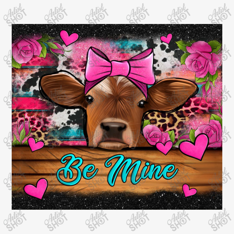 Be Mine Valentine's Day Cow Ladies Fitted T-Shirt by Jasminsmagicworld | Artistshot