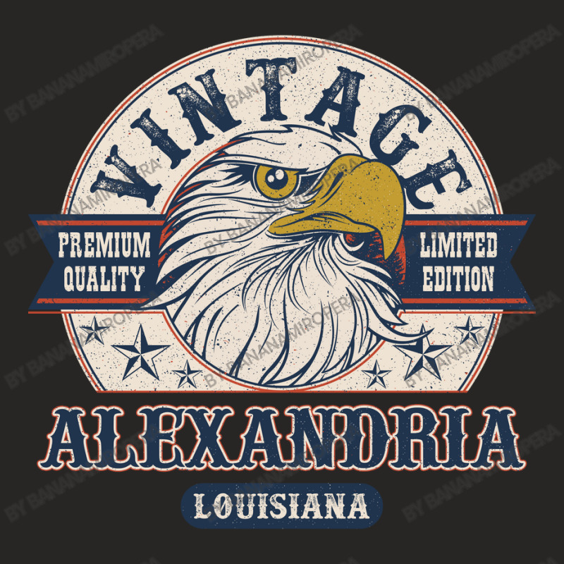 Retro Bald Eagle Alexandria Louisiana Vintage Limited Edition Ladies Fitted T-Shirt by Bananamiropera | Artistshot