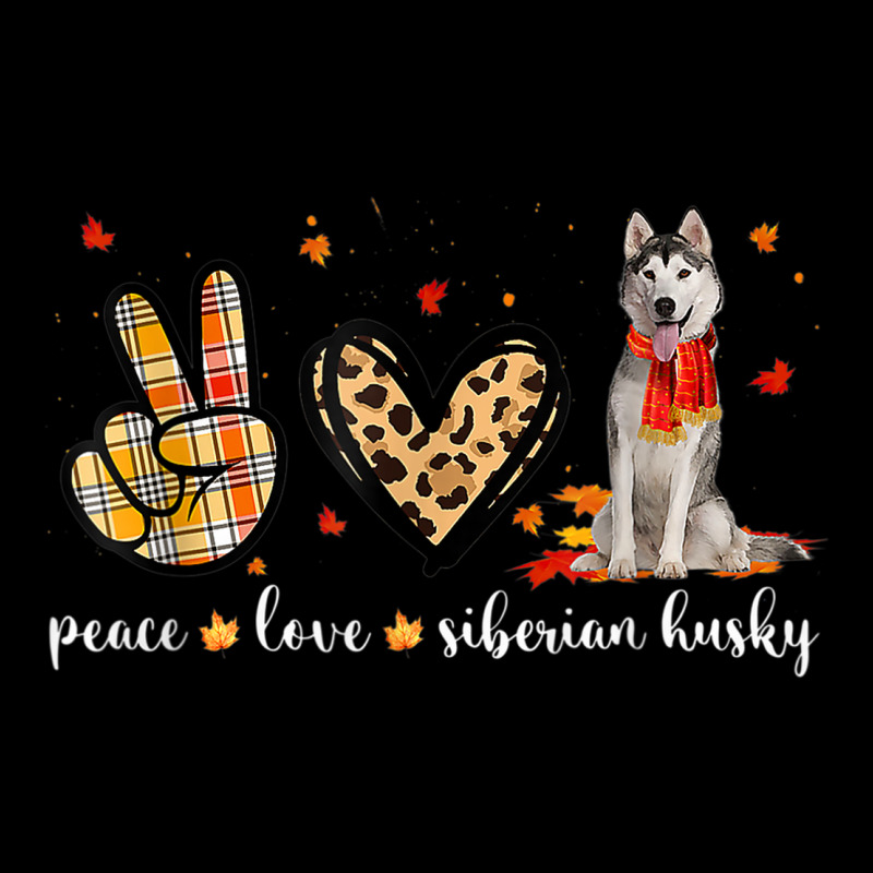 Peace Love Siberian Husky Leopard Fall Autumn Thanksgiving Cropped Sweater by Outpost | Artistshot