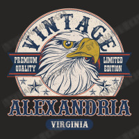 Retro Bald Eagle Alexandria Virginia Vintage Limited Edition Ladies Fitted T-shirt | Artistshot