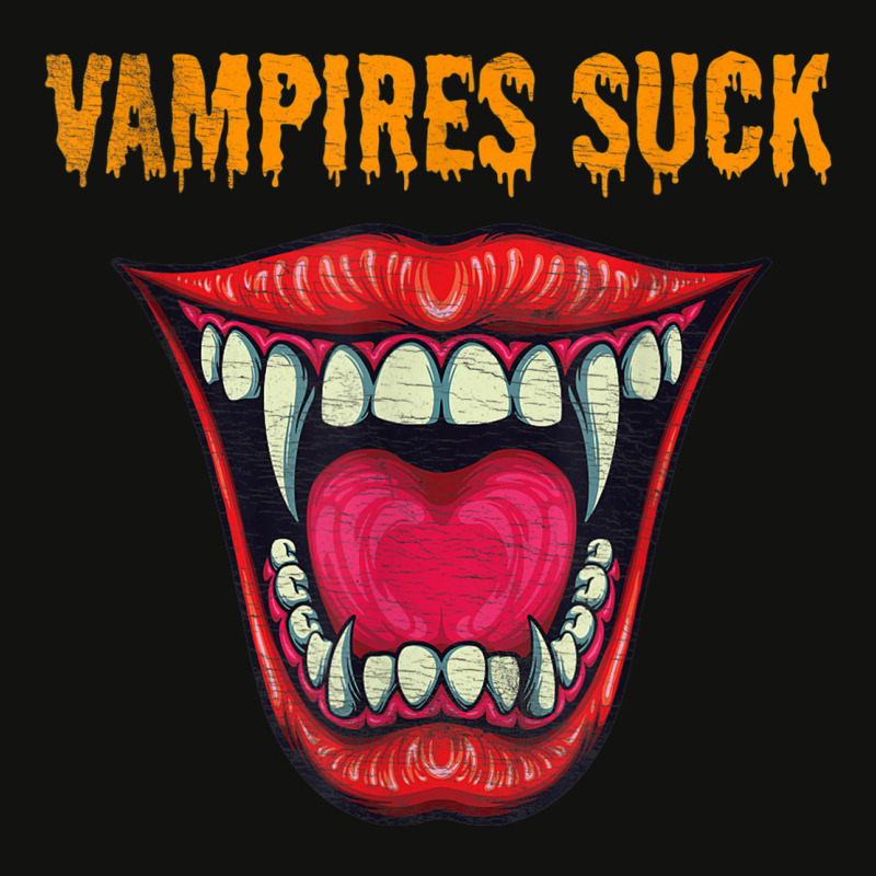 Vampires Suck Vampire Mouth Halloween Scorecard Crop Tee by Fashonus | Artistshot