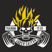 Training To Go Super Saiyan Distressed Style Ladies Fitted T-shirt | Artistshot