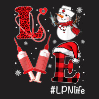 Love Nurse Life Shirt Snowman Syringe Lpn Nurse Christmas T-shirt | Artistshot