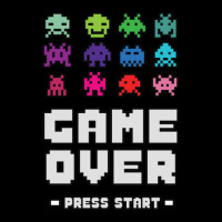 Game Over Press Start Arcade Player Retro Gamer Adjustable Cap | Artistshot