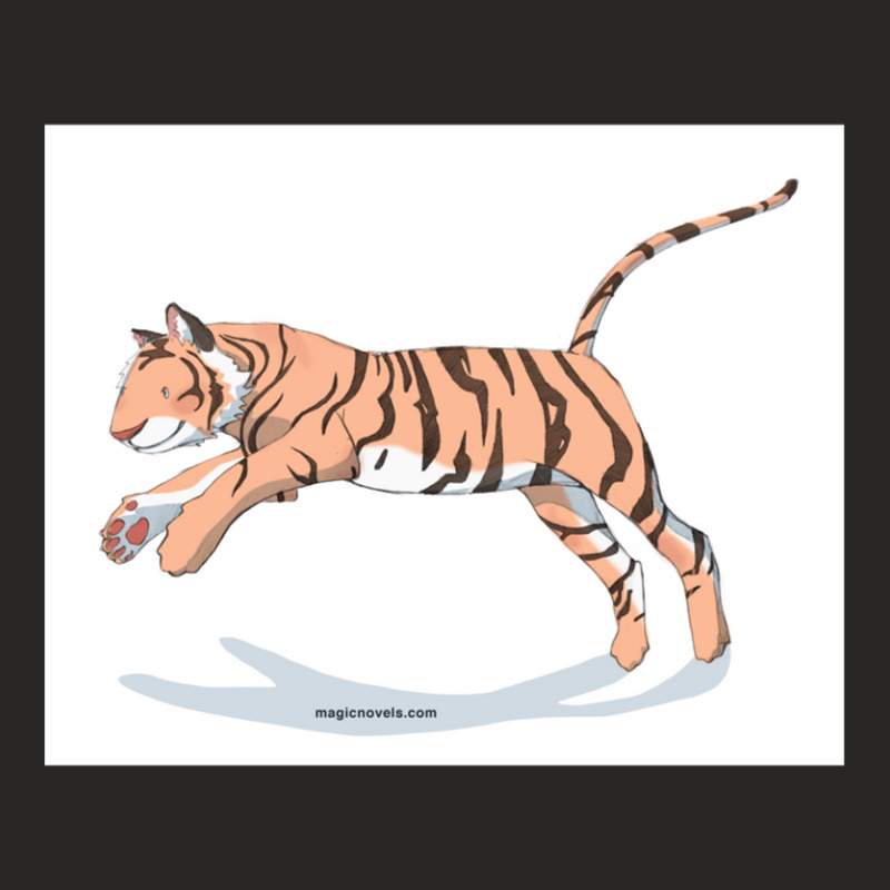 Magic Novels Jumping Tiger Ladies Fitted T-Shirt by LawrenceRisner | Artistshot