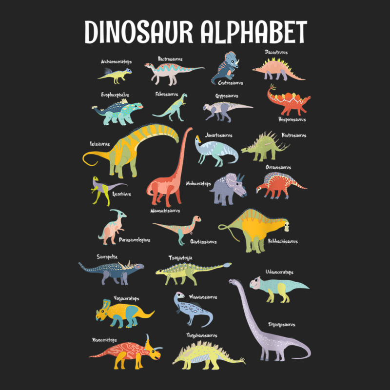 Types Of Dinosaurs Alphabet A Z Abc Dino Identification Gift T Shirt 3/ ...