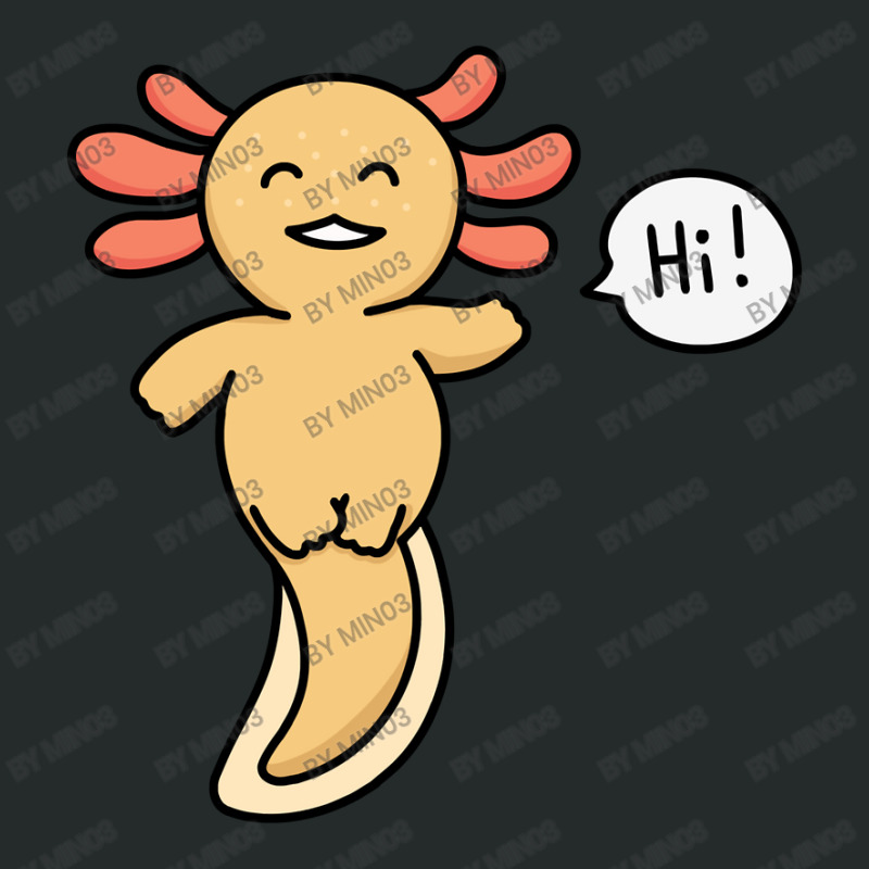 Golden Albino Axolotl (yellow Axolotl) Saying Women's Triblend Scoop T-shirt by Min03 | Artistshot