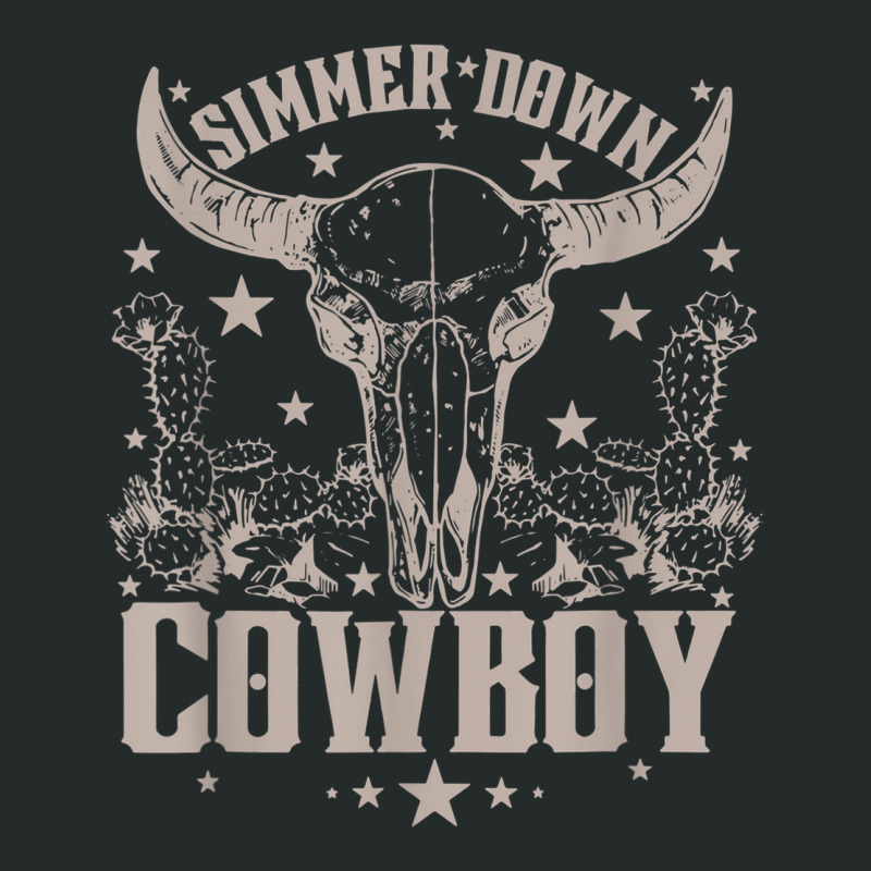 Simmer Down Cowboy Cowgirl Women's Triblend Scoop T-shirt | Artistshot