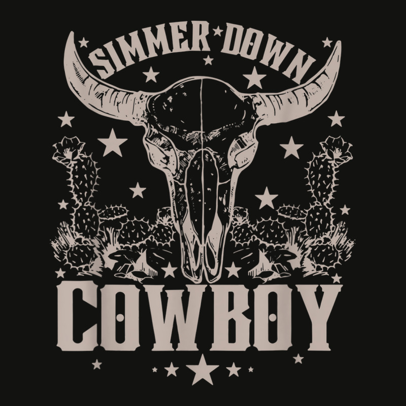 Simmer Down Cowboy Cowgirl Scorecard Crop Tee | Artistshot