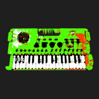 Retro Green Keyboard Synthesiser - Glitchy Mix Classic T-shirt | Artistshot