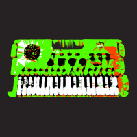 Retro Green Keyboard Synthesiser - Glitchy Mix Vintage Cap | Artistshot