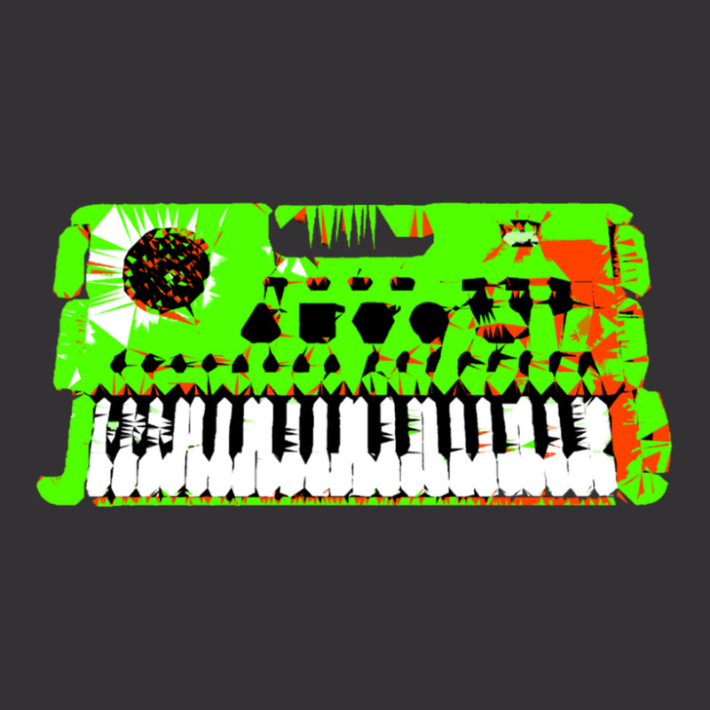 Retro Green Keyboard Synthesiser - Glitchy Mix Vintage Hoodie | Artistshot