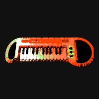 Retro Red Keyboard Synthesiser - Glitchy Mix Portrait Canvas Print | Artistshot