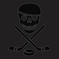 Cool Ice Pirate Hockey Products White On Black Sticker T-shirt | Artistshot