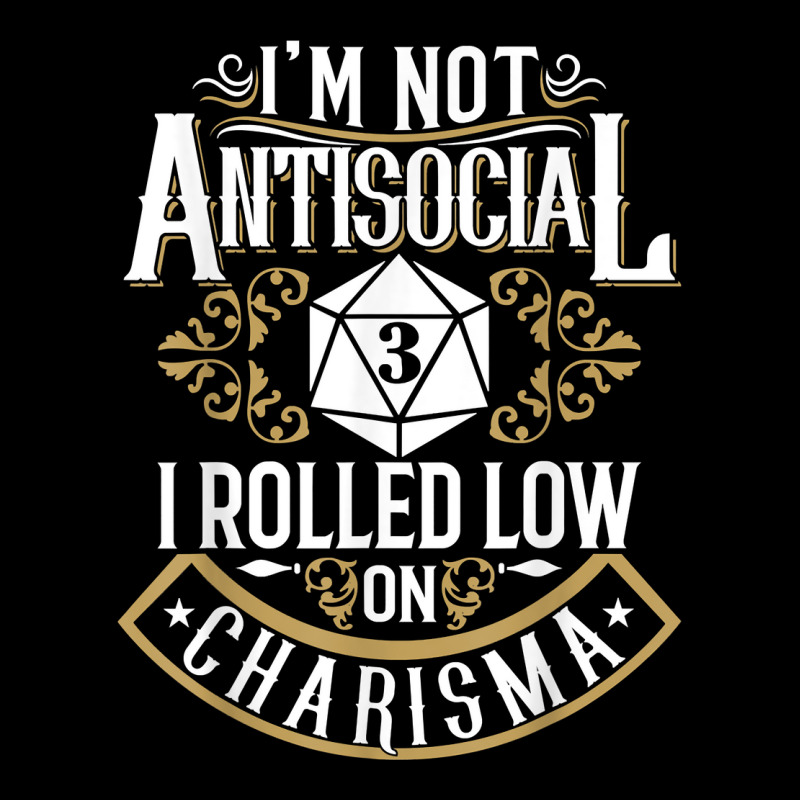 Not Antisocial, Rolled Low Charisma Funny Rpg Loves Dragons T Shirt Women's V-Neck T-Shirt by cm-arts | Artistshot