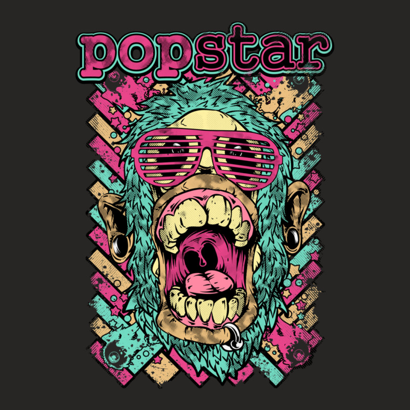 Rock Pop Star Gorilla. 1 Ladies Fitted T-Shirt by FrankJohnson | Artistshot