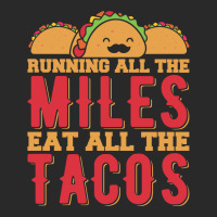 Run All The Miles Eat All The Tacos Funny Runner Race Track Long Sleev Printed Hat | Artistshot