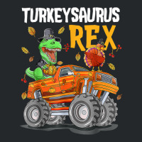 Thanksgiving Autumn Kid Boy Men Turkey Dinosaur Riding Truck Crewneck Sweatshirt | Artistshot