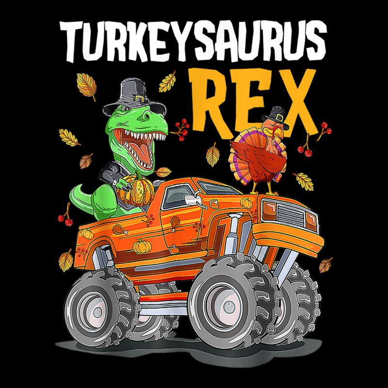 Thanksgiving Autumn Kid Boy Men Turkey Dinosaur Riding Truck Zipper Hoodie | Artistshot