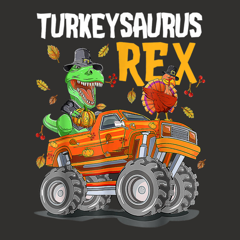 Thanksgiving Autumn Kid Boy Men Turkey Dinosaur Riding Truck Champion Hoodie | Artistshot