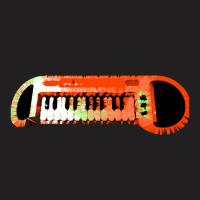 Retro Red Keyboard Synthesiser - Glitchy Mix T-shirt | Artistshot