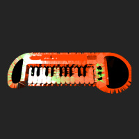 Retro Red Keyboard Synthesiser - Glitchy Mix 3/4 Sleeve Shirt | Artistshot