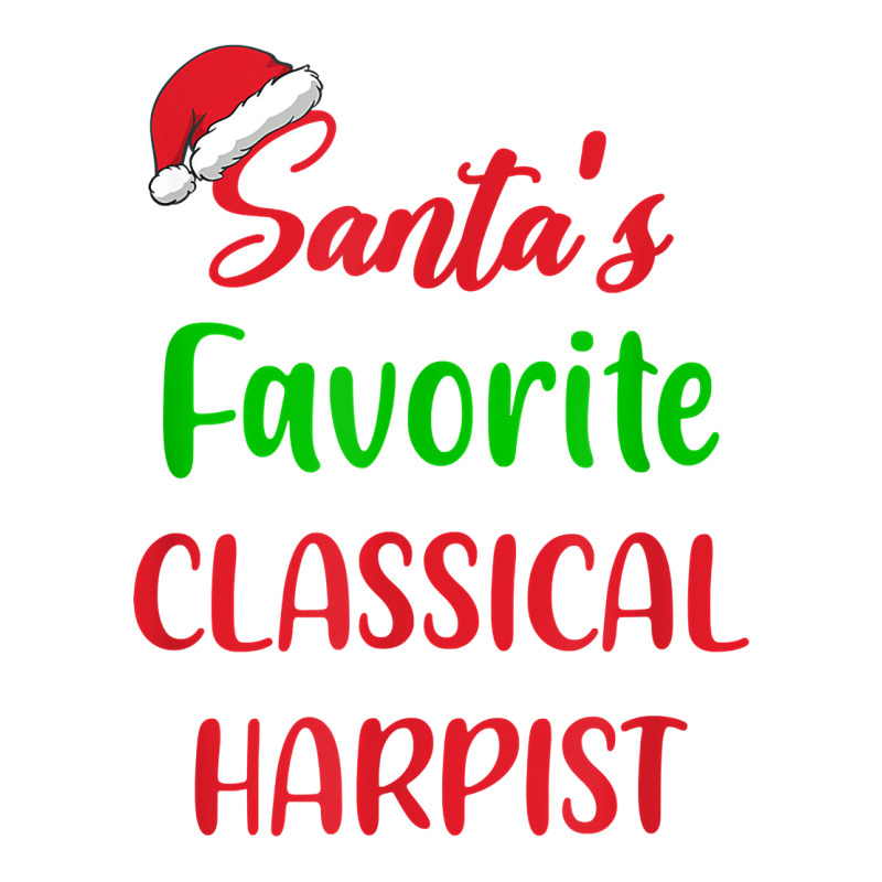 Santas Favorite Classical Harpist   Classical Harp Christmas T Shirt Sticker | Artistshot