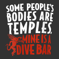 Womens Some People's Bodies Are Temples Mine Is A Dive Bar V Neck T Sh Baby Bodysuit | Artistshot