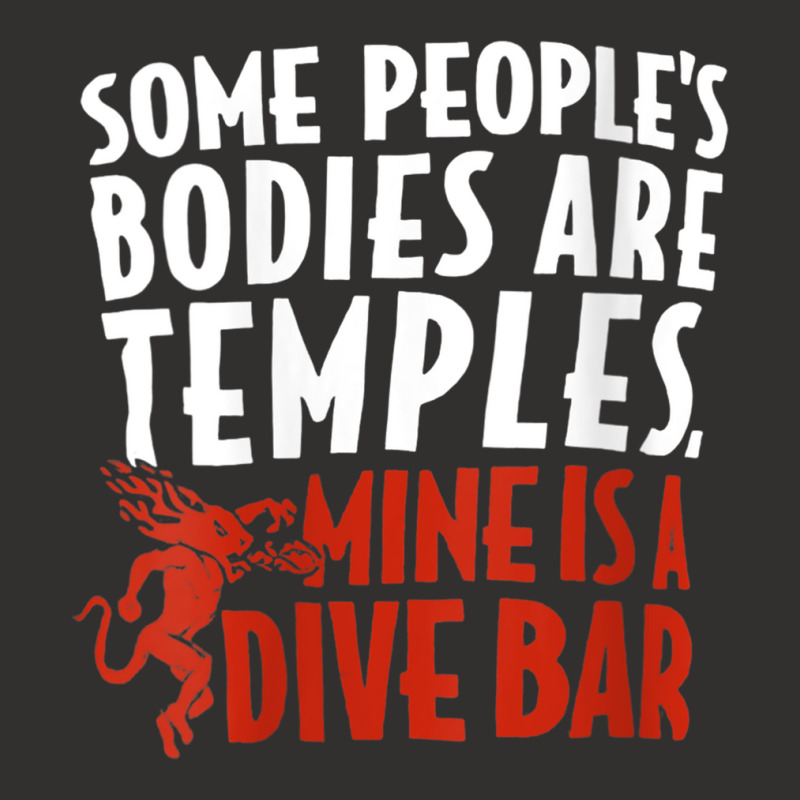 Womens Some People's Bodies Are Temples Mine Is A Dive Bar V Neck T Sh Champion Hoodie by cm-arts | Artistshot