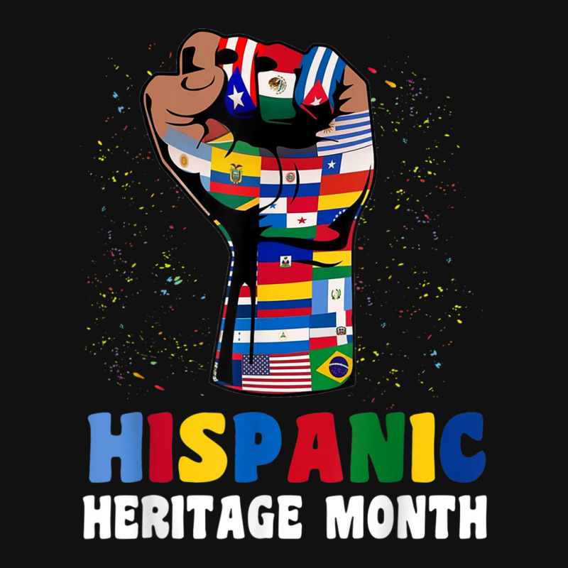 Hispanic Heritage Month Colorful Countries Flags Latinx Hand Baby Bibs by JaniceMarieFleener | Artistshot