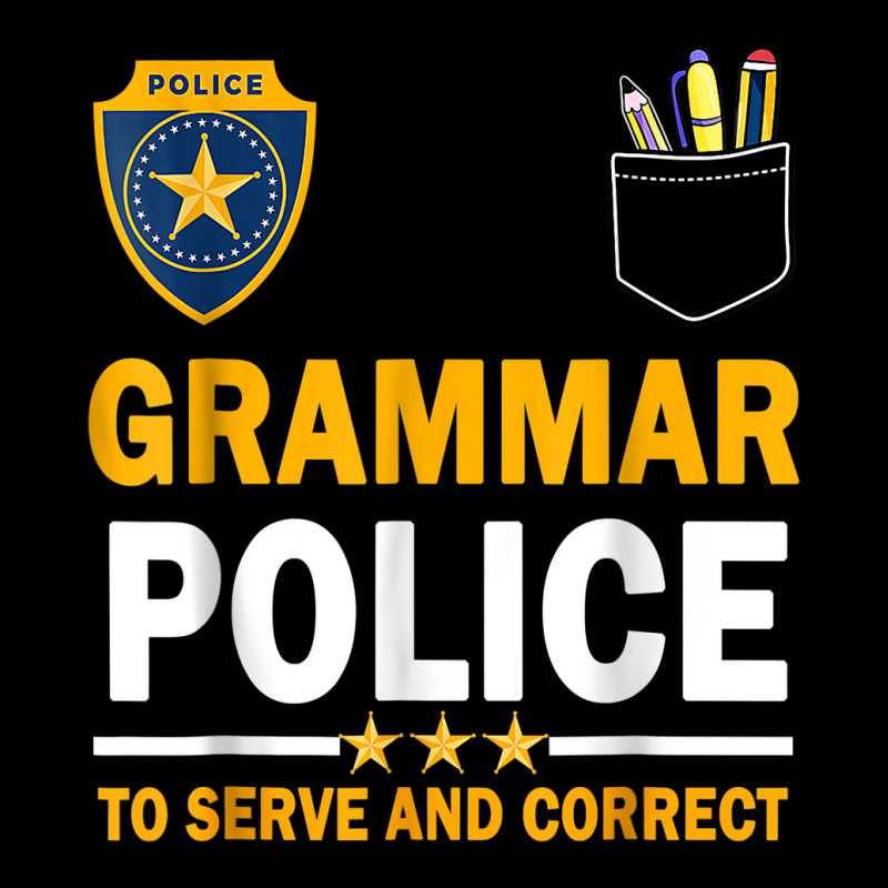 Funny English Teacher Grammar Police T Shirt Cropped Hoodie by cm-arts | Artistshot