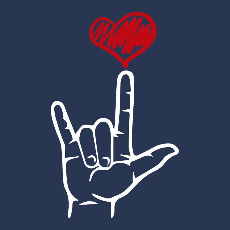 Asl I Love You Hand Heart American Sign Language Men Denim Jacket by cm-arts | Artistshot