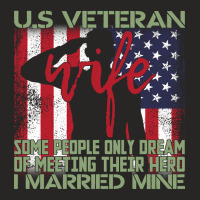 Us Veteran Wife I Married Mine Hero American Flag-znyt7 Ladies Fitted T-shirt | Artistshot