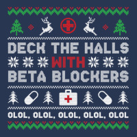 Ugly Xmas Sweater Deck The Halls With Beta Blockers Nurse Sweatshirt Men Denim Jacket | Artistshot