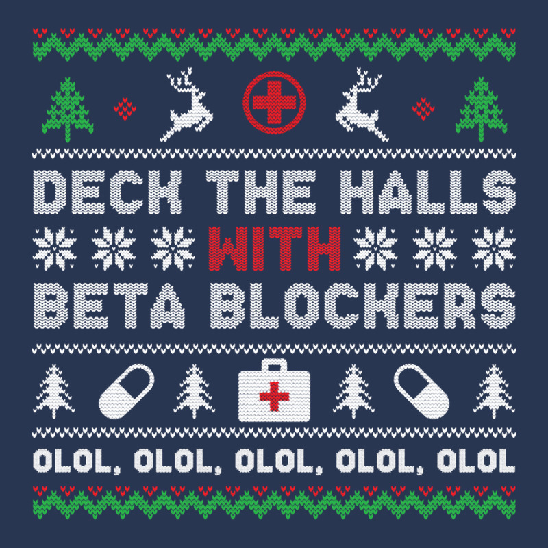 Ugly Xmas Sweater Deck The Halls With Beta Blockers Nurse Sweatshirt Men Denim Jacket by cm-arts | Artistshot