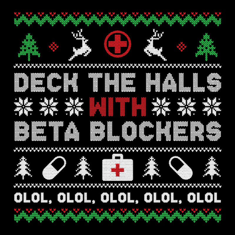 Ugly Xmas Sweater Deck The Halls With Beta Blockers Nurse Sweatshirt Unisex Jogger by cm-arts | Artistshot