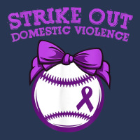 Strike Out Domestic Violence Awareness Baseball Tie Bow T Shirt Men Denim Jacket | Artistshot