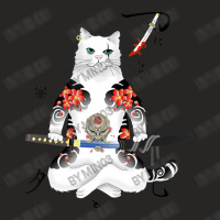 Japanese Samurai Cat Katana Ninja Yakuza Tattoo Ladies Fitted T-shirt | Artistshot