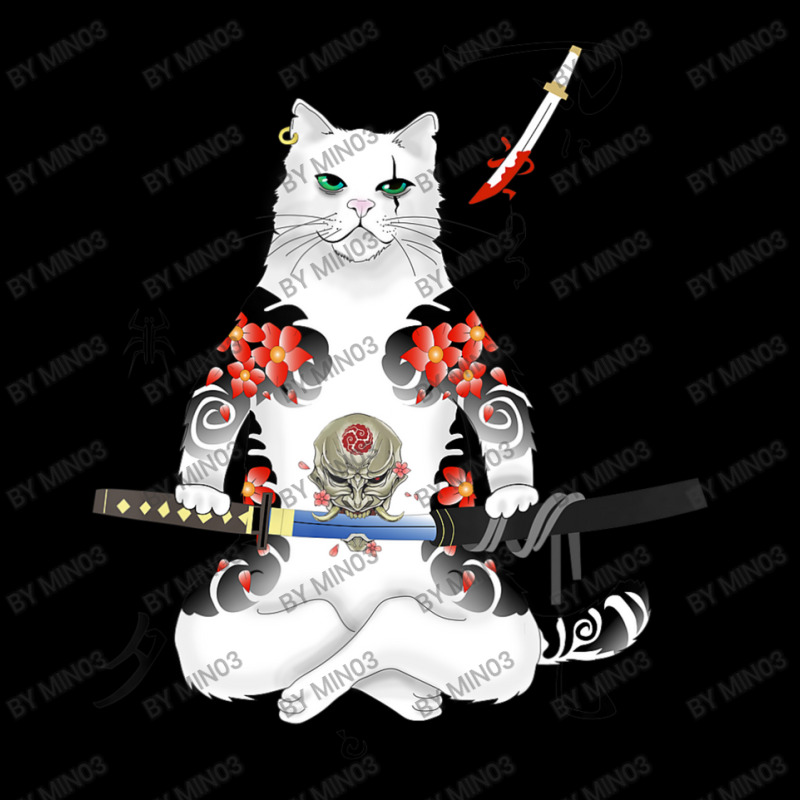 Japanese Samurai Cat Katana Ninja Yakuza Tattoo Women's V-Neck T-Shirt by Min03 | Artistshot