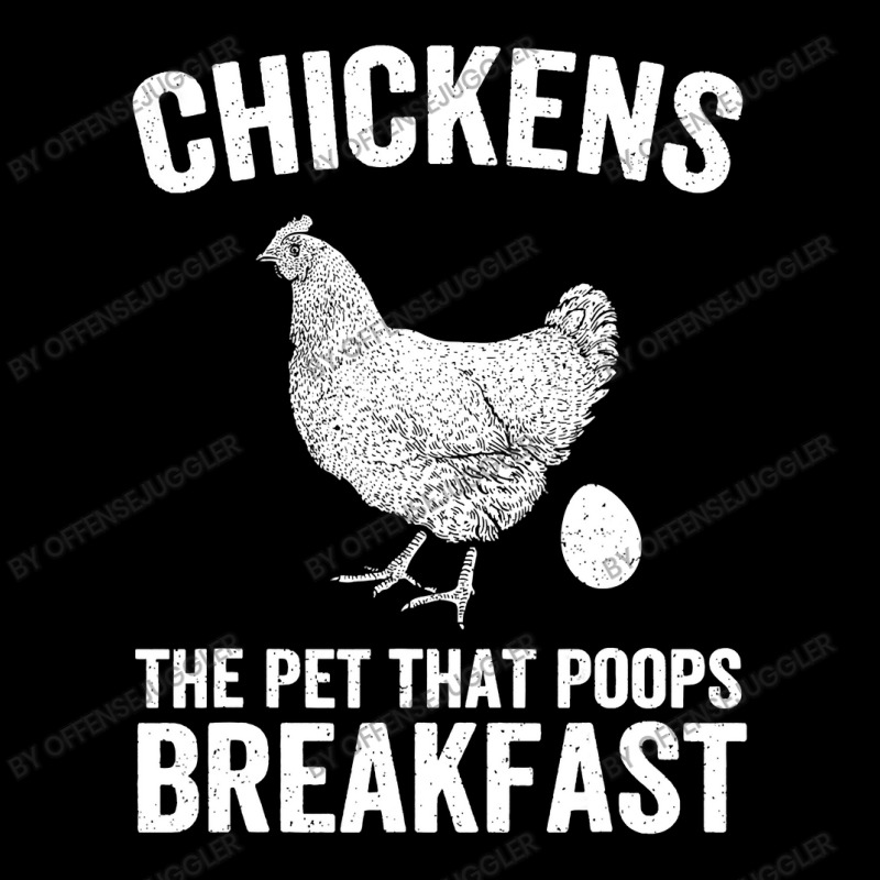 Chicken Cock Chickens The Pet That Poops Breakfast Chicken Funny Farme Cropped Hoodie by offensejuggler | Artistshot