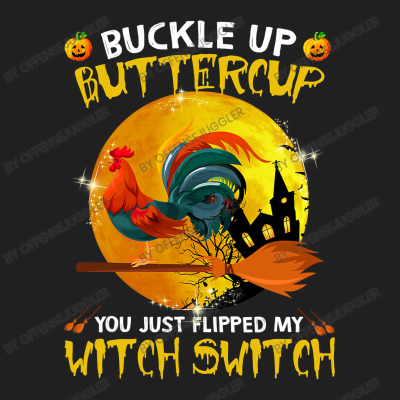 Chicken Cock Buckle Up You Just Flipped My Witch Switch Chicken Hallow Drawstring Bags | Artistshot