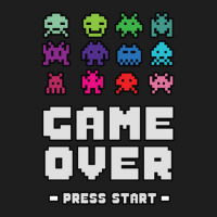 Game Over Press Start Arcade Player Retro Gamer Classic T-shirt | Artistshot