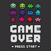 Game Over Press Start Arcade Player Retro Gamer Vintage Hoodie | Artistshot