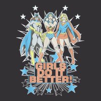 Wonder Woman Supergirl Batgirl Girls Do It Better T Shirt Vintage Hoodie And Short Set | Artistshot