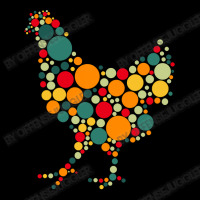 Chicken Cock With Colorful Dots For Farmers And Lovers 105 Hen Chick Cropped Hoodie | Artistshot