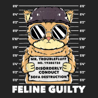 Funny Cat Feline Guilty Guilty Cat Trouble Fluff Mugshot 3/4 Sleeve Shirt | Artistshot